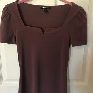 Express square neck notch blouse